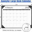 Gannyfer Desk Calendar 2026-2027 with Desktop Mat, Simplified Large 22" x 17" Desktop Pad Calendar, 18 Month Desk Calendar 2026, Use Jan 2026 to Jun 2027, Office Supplies Perfect for Home School and Office - Black