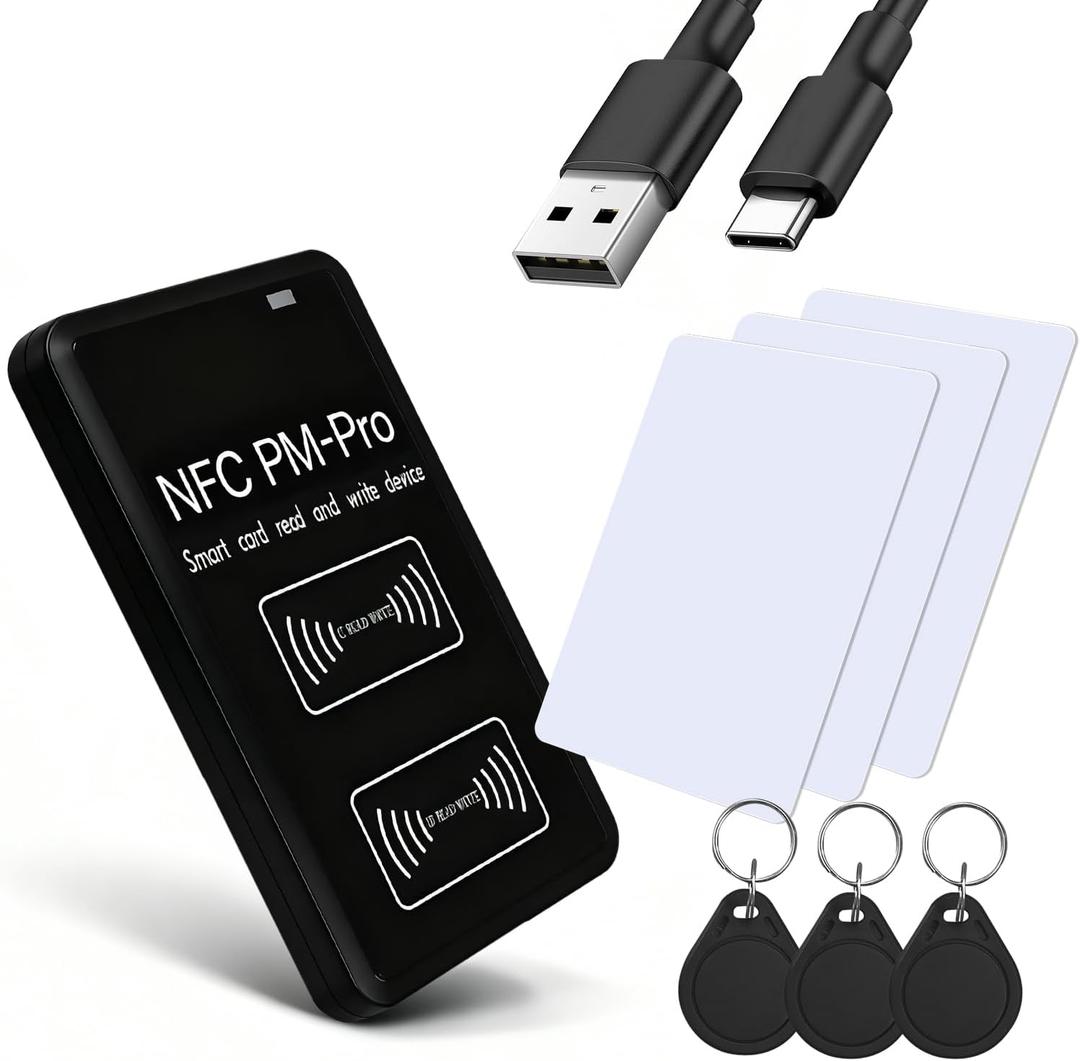 IC&ID RFID Copier,RFID Reader Applicable to IC 13.56 MHz,RFID Copier Reader Writer Applicable to ID 125-500 KHz,for:ID/CUID/FUID/UFID/GDM/5200/5577/8265/8268/4305/HID-125K Cards,Not Used for iOS