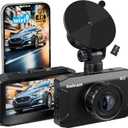 Front Dash Cam 4K, WiFi Dash Camera for Cars with 64GB SD Card, WANLIPO Dashcam 170 Wide View, Wireless Car Camera with 3" IPS Screen,G-Sensor, Loop Recording, 24H Parking Monitor,Night Vision
