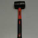 16oz Rubber Mallet Hammer, Fiberglass Handle, Rubber Mallet for Flooring, Tent Stakes, Woodworking, Camping, Soft Blow Tasks without Damage