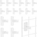 Gridwall Mount Brackets for Grid or Slatgrid Panels Box of 16 Pcs White