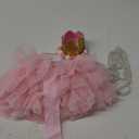 BGFKS Baby Girls Soft Tutu Skirt with Diaper Cover,1/2st Birthday Party Tutu Skirt Sets (6 Months, Pink)