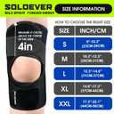 2 x Ultra Breathable Knee Brace with Side Stabilizers for Women & Men, Adjustable Knee Support for Knee Pain Relief, Meniscus Tear, Arthritis, Tendonitis, ACL, MCL and Injuries Recovery, Anti-Slip Fit for Sports & Workout (Black, X-Large)