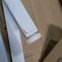 VASAGLE Kitchen Island with 3 Shelves, 47.2 Inches Width Kitchen Shelf with Large Worktop, Stable Steel Structure, Industrial, Easy to Assemble, Oak Color and White UKKI001W09