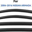 Window Visors Rain Guards Shield for 2004-2016 Nissan Armada, Out-Channel Window Vent Wind Deflectors Visors Shades for 04-16 Armada