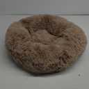Bedsure Calming Dog Bed for Small Dogs - Donut Washable Small Puppy Bed, 23 inches Anti-Slip Round Fluffy Plush Faux Fur Large Cat Bed, Fits up to 25 lbs Pets, Camel