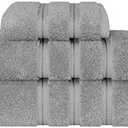 American Soft Linen Premium 3 Piece Towel Set, 1 Bath Towel 1 Hand Towel 1 Washcloth, 600 GSM 100% Cotton Turkish Towels for Bathroom, Light Grey Towel Set