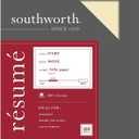 Southworth 100% Cotton Rsum Paper, 8 1/2" x 11", 24 Lb, 100% Recycled, Ivory, Pack Of 100