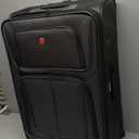 SwissGear Sion Softside Expandable Luggage  Large Checked Suitcase with 360 Degree Wheels & Retractable Handle  29 Inch, Perfect for 7-9 Night Trips  Black