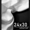 Picrit 24x30 Picture Frame, Black Engineered Wood Posters Frame for Horizontal or Vertical Wall Mounting and Displaying Puzzles and Artwork Photos, 1 Pack