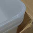 IRIS USA 33 Qt. Holiday Wreath Storage Container Box with Lid, 3-pack, Stackable Under Bed Storage Organizer Bin with Latching Buckles for 20" Wreaths Festive Holiday Decorations Garlands, Clear/Red