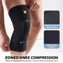 GOOGAH Knee Compression Braces 2-Pack - Pain Relief Support for Arthritis, ACL & Meniscus Tears | Breathable Nylon Knee Sleeves for Men & Women | Sizes XL (Black)