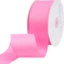 Kryvus Hot Pink Ribbon, Grosgrain Ribbon 2 Inch x Continuous 50 Yards, Hot Pink Grosgrain Ribbon for Crafts, Gift Wrapping, Hair Accessories, Wedding Decor, Sewing and Bow Making
