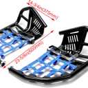 HECASA Nerf Bars Foot Pegs Heel Guards Compatible with All Years Honda TRX 450R 450ER (Black Nerfs + Blue Nets)