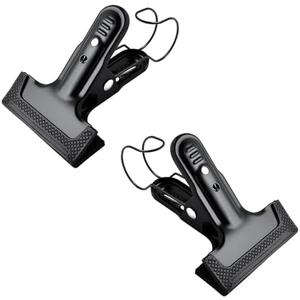 4 Pack 4-1/4" Heavy Duty Spring Clamps Clips, Black Metal Rubber Hinge Clip File Clamps for Photography Background Stands, Home Improvement Projects (2.17" Opening, with Hooks)