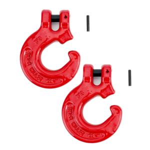 QWORK Chain Hook, 2 Pack 5/16" Logging Chain Choker Hook, G80 Steel, 2 Tons / 4500Lbs Working Load Limit