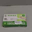 Disposable Vinyl Gloves, Food Safe, Latex-Free Powder-Free Clear Plastic Gloves for Cooking, House Clean, Food Prep (Small)