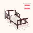 Dream On Me Classic Design Toddler Bed In Black, Greenguard Gold And JPMA Certified, Low To Floor Design, Two Side Safety rails, Non-Toxic Finishes, Wooden Nursery Furniture