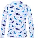 UNIFACO UPF 50+ Little Boys Long Sleeve Rash Guard Swim Shirt Premium Sun Shirt for 1-8 Years