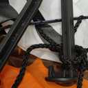 8 Foot Long Lighted Halloween Inflatable White Ghosts with Orange Banner LED Lights Decor Outdoor Indoor Holiday Decorations, Blow up Lighted Yard Decor, Giant Lawn Inflatables Home Family Outside