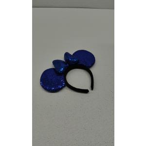 Mouse Deluxe Ear Bow Headbands Sequins Hairbands Women Hair Accessories For Cosplay Costume Party (Royal Blue)