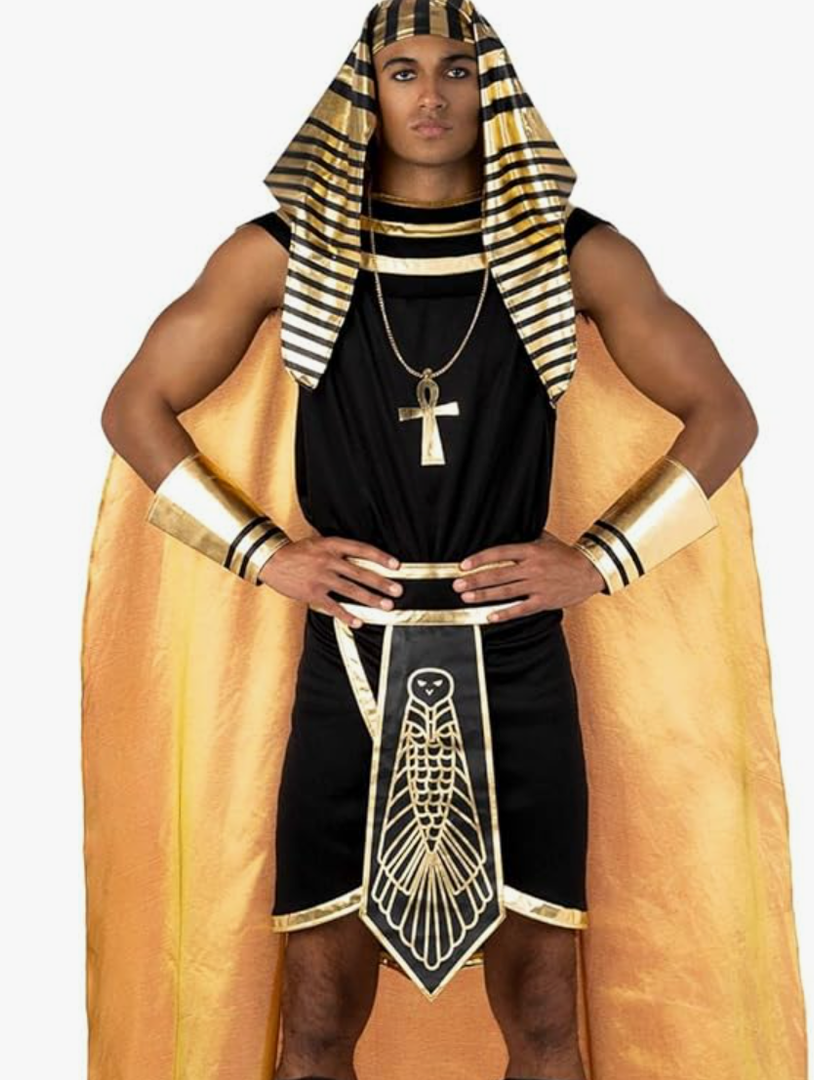 Morph Deluxe Egyptian Pharaoh Costume for Men - Adult Pharaoh Halloween Outfit - Ancient Egyptian Dress Up large Missing head piece