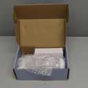 NCL White Door Knobs, Bright Chrome Keyless Door Handles, Porcelain Door Levers, Interior Bath Door Knob