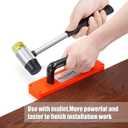 REXBETI Laminate Wood Flooring Installation Kit, LVP Installation Kit, Vinyl Flooring Tools - Tapping Block with Handle, Pull Bar, Double-Faced Mallet and Spacers, 43-Piece Flooring Installation Kit