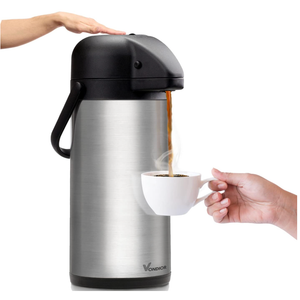 Coffee Carafe for Keeping Hot - 102oz/3L Airpot Coffee Dispenser with Pump
102 OZ/ 3.0L Coffee Dispenser with Pump - Insulated Stainless Steel thermal carafe for Hot Drinks Water Tea Chocolate