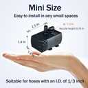 Automatic Small Sump Pump with Water Sensor, 5 FT Lift 55 GPH 115V/230V Mini Condensate Pump with Float Switch, Water Removal for Dehumidifier, Air Conditioner, Ice Maker, Basement, Auto On Off