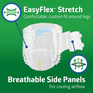 Medline FitRight Incontinence Diapers, Specialty Size Adult Diapers, For Men And Women, Maximum Protection,Size 90"–106"Inch, 5XL, 8 briefs per bag, 32 briefs per case