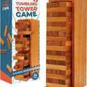 BSIRI Wooden Tumbling Tower Family Game for Kid and Adult and Classic Stacking Party Block for Challenging Your Skills Wood Stack Towers Wooden Board Kids Games for Adults