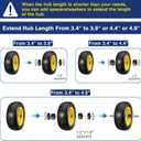 MaxAuto 11x4.00-5 Lawn Mower Tires, 11x4-5 wheel and tire, 11x4x5 Front Smooth Flat Free Tire Assembly Compatible with John Deere/Cub Cadet, 3.4"-5" Centered Hub 3/4" Bushings, 2 Pack