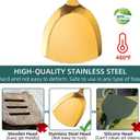 Generic Stainless Steel Kitchen Utensil Set, Spoon, Spatula, Pasta Server, Small Spatula (Black & Gold)