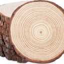 ilauke 8Pcs 9-10inch Natural Wood Slices for Centerpieces, Large Unfinished Wood Circles Round Wooden Centerpieces for Tables/Wedding/Christmas/Party/Home Decoration/DIY Crafts