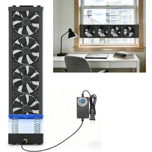 27.6-29.5 Inch Vertical Window Fan For Sliding Windows –Stepless Speed Control (0-2800 Rpm) Window Exhaust Fan Waterproof Vertical Window Fan With Living Rooms Bedroom Attics Garages