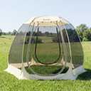 Lenotos Pop Up Screen House, 10'x10' Outdoor Screen Tent for Camping, Screened Gazebo with Mosquito Netting, Carry Bag