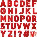Harloon 232 Pcs 24 Sheets Large Glitter Letter Stickers Big Font Alphabet Letter Self Adhesive Letters Kit Mailbox Stickers for Mailbox Bulletin Boards Classroom Home(Red,6 Inch)