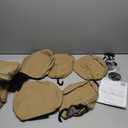 CAR PASS Luxury Nappa Leather Seat Covers Full Set, Water Resistant Faux Leather Seat Cover with Lumbar Support, Breathable Automotive Seat Covers Universal Fit for Sedan SUV Van Truck, Pure Beige