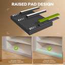 Seinloes 2 Pack Pull out Cabinet Organizer 21"Deep With Raising Pad for Framed Cabinets, Expandable Slide out Drawers for Kitchen Cabinets with 4pcs Divider Racks, Roll out Shelves 12.1"-20.4" W Black