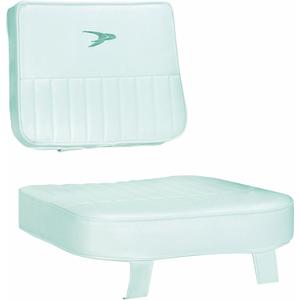 Wise 8WD562-2-710 Ladder Back Helm Chair Seat Cushion Set, White