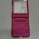 Vizvera for Motorola Razr+ (Plus) 2024 Case with Hinge Cover, Built-in Screen Protector Shockproof All-Inclusive Smartphone Cover Wireless Charging for Motorola Razr+ (Plus) 2024(Magenta)