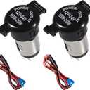 3 x Car Cigarette Lighter Socket, 12V Auto Cigarette Lighter Adapter with Extension Cable & Waterproof Cover, Universal Power Outlet Socket Replacement for Car Truck SUV Boat Motorcycle (2Sets)