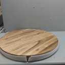 Gurfuy Round Ottoman Table Tray Round-24 - Rustic Wooden Serving Tray for Farmhouse Decorative Oversized Coffee Table Trays Living Room Kitchen Counter Breakfast Nature
