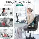 Memory Foam Lumbar Support Pillow, Car Seat Cushion, Office Chair Cushion, One Piece Chair Pad, Improve Posture, Sciatica, Hip & Back Coccyx Tailbone Pain