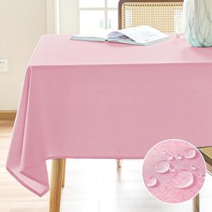 AUSSPVOCT Textured Tablecloth Rectangle 60x120 Water Resistant Spill-Proof Wipeable Table Cloth Wrinkle Free Fabric Dining Table Cover for Birthday Party Farmhouse Spring Kitchen Tablecloths