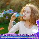 24 Pcs Video Game Bubble Wands Mini Bubble Party Favor Toys for Kids Toddlers Birthday Goodie Bag Stuffer Filler Summer Activity Wedding Outdoor Classroom Reward Gifts