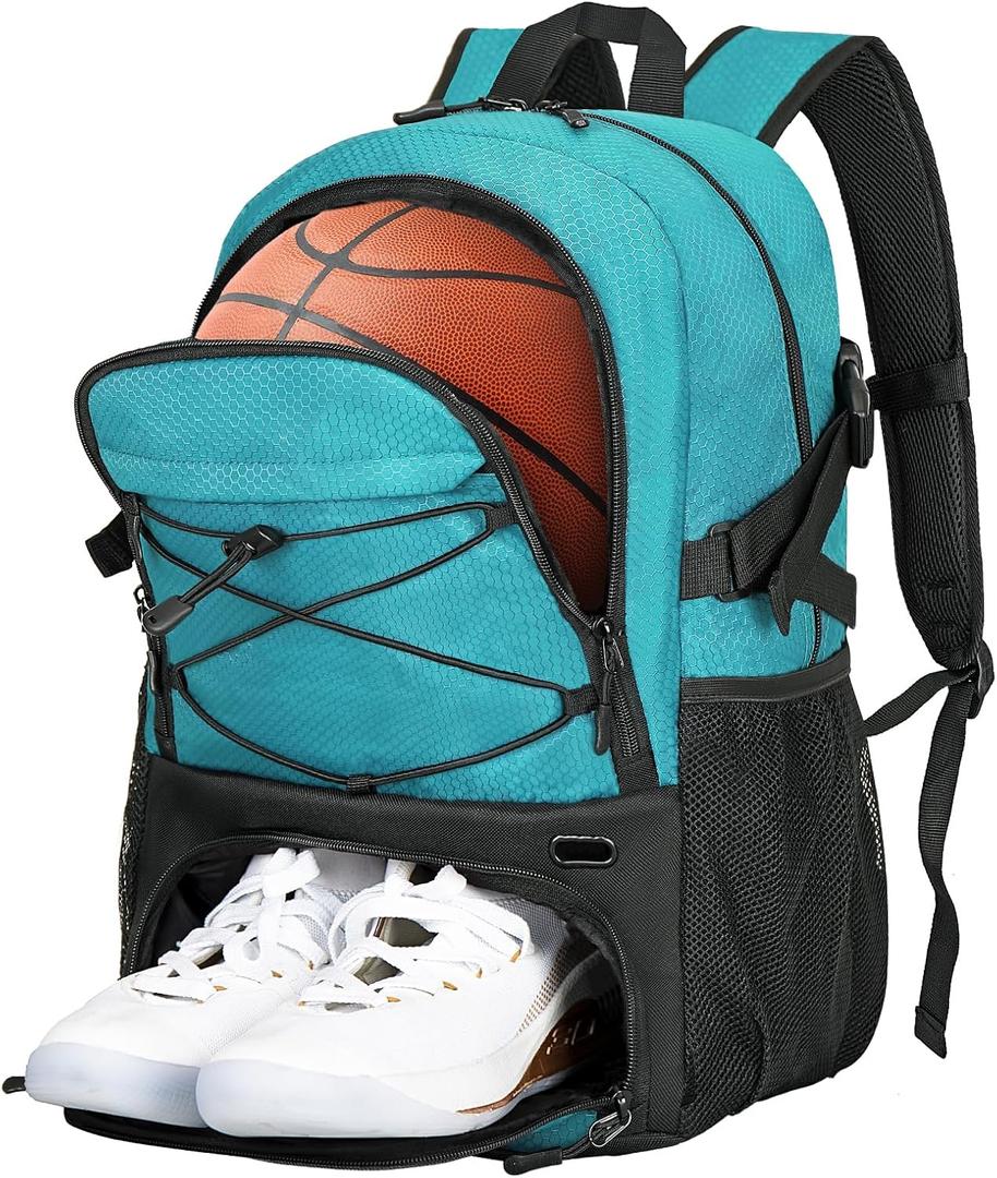 Goloni Basketball Backpack Bag,35L Basketball Bag with with Separate Ball & Shoe Compartments,Large Sports Bag for Basketball