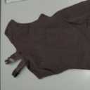 SOLY HUX Women's Sleeveless Tank Tops Y2k Buckle Asymmetrical Neck Fitted Going Out Tops Streetwear Mocha Brown Large