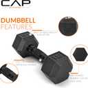 Rubber Hex Free Weights, 4 Packs (20LB, 5LB)